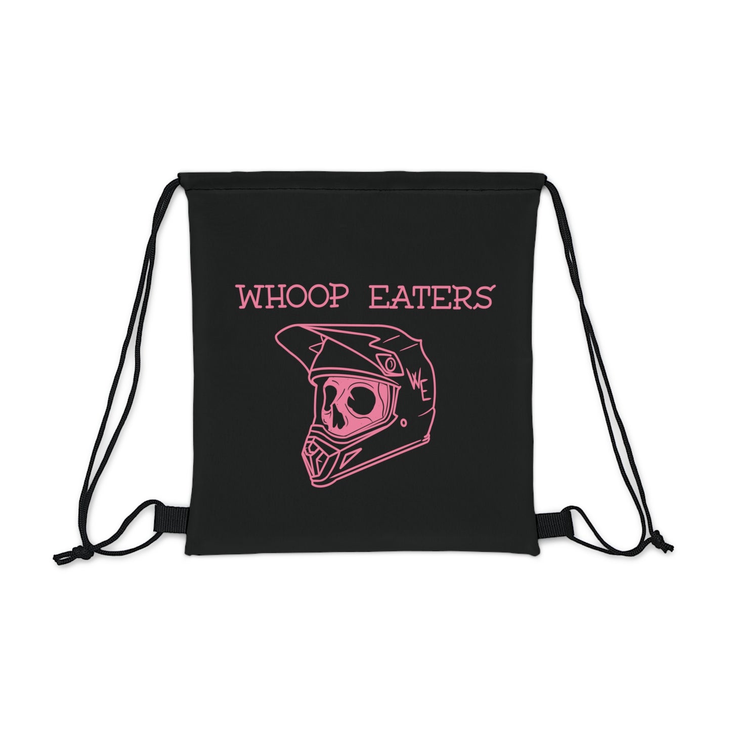 Pink Moto Helmet Drawstring Backpack