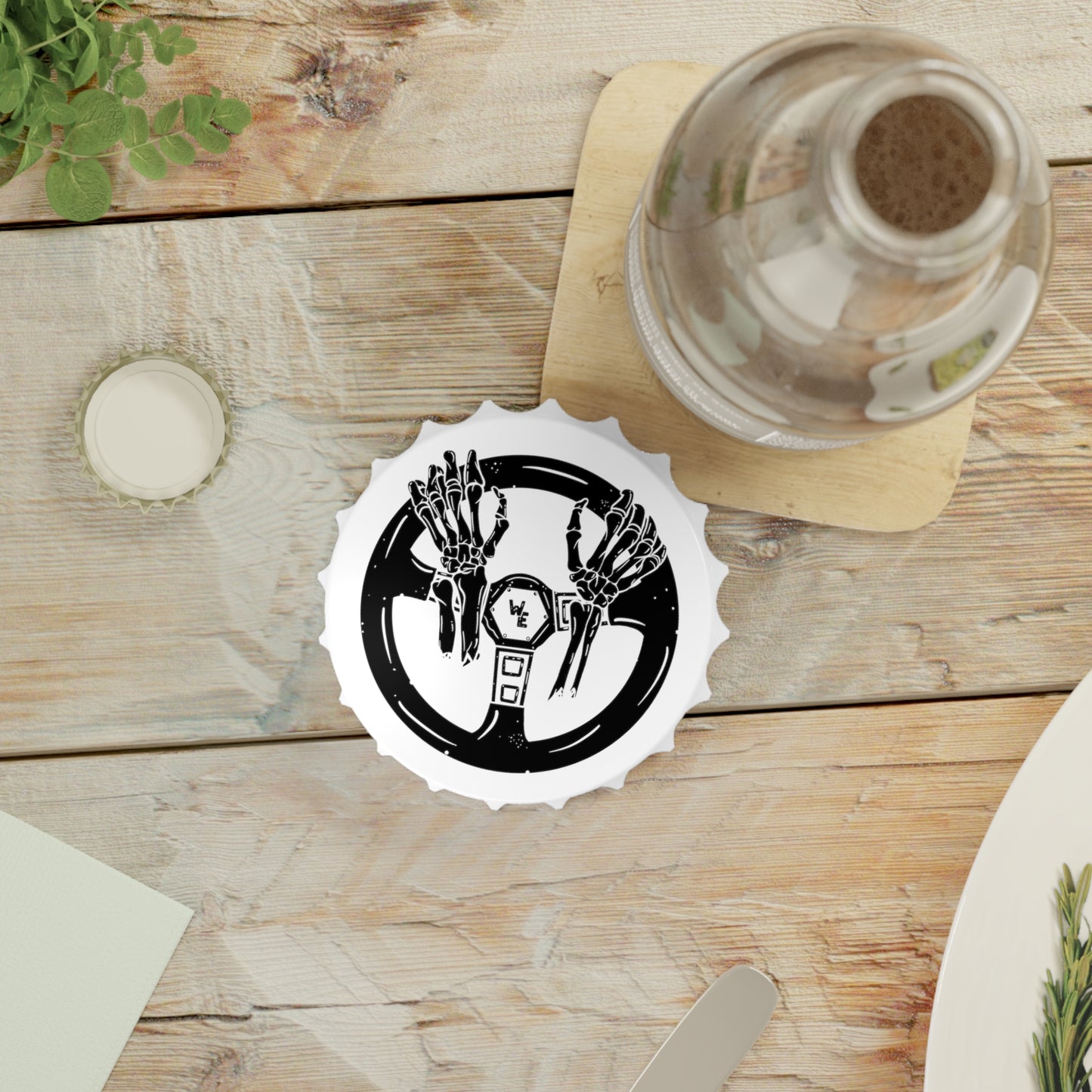 Black Classic Logo Bottle Opener