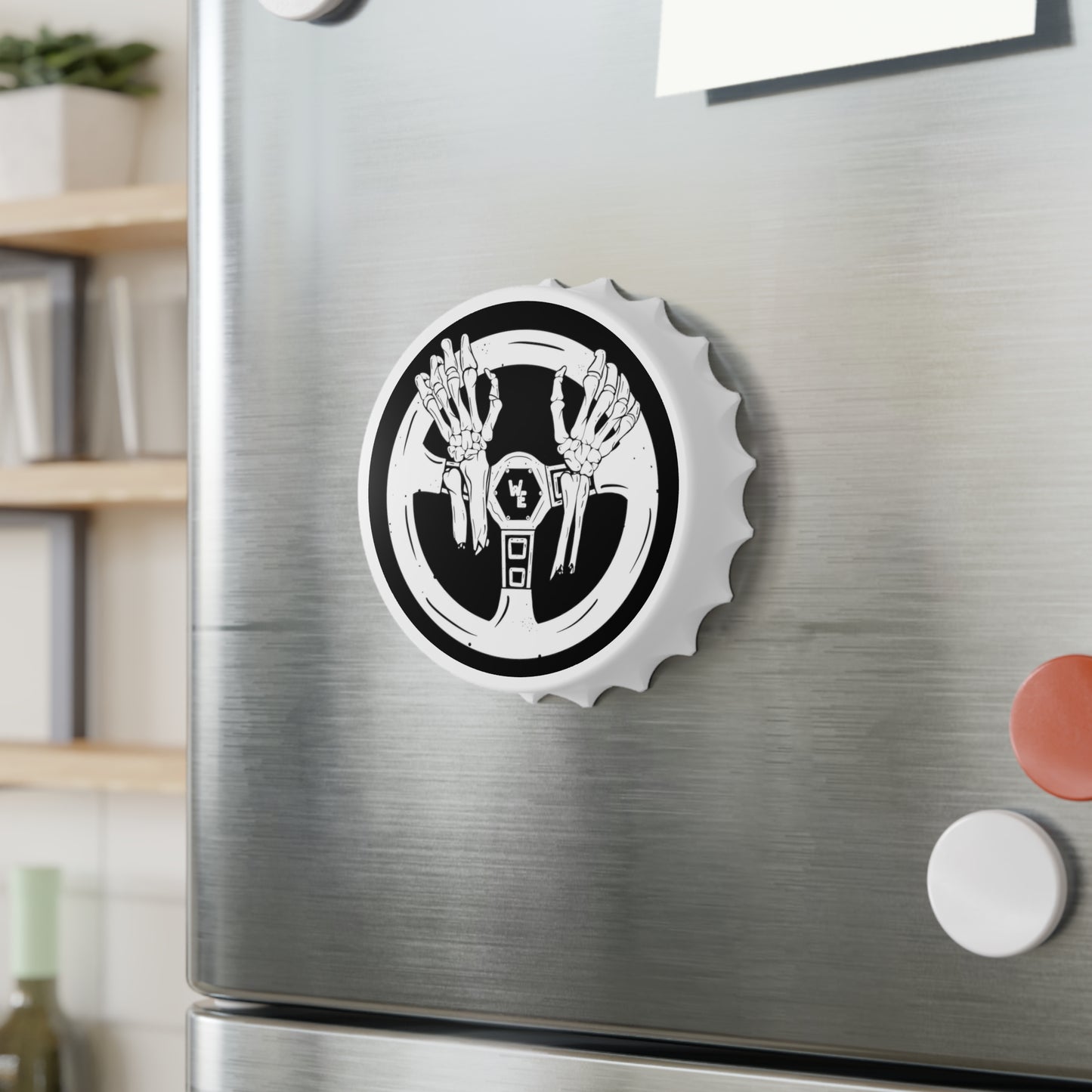 White Classic Logo Bottle Opener