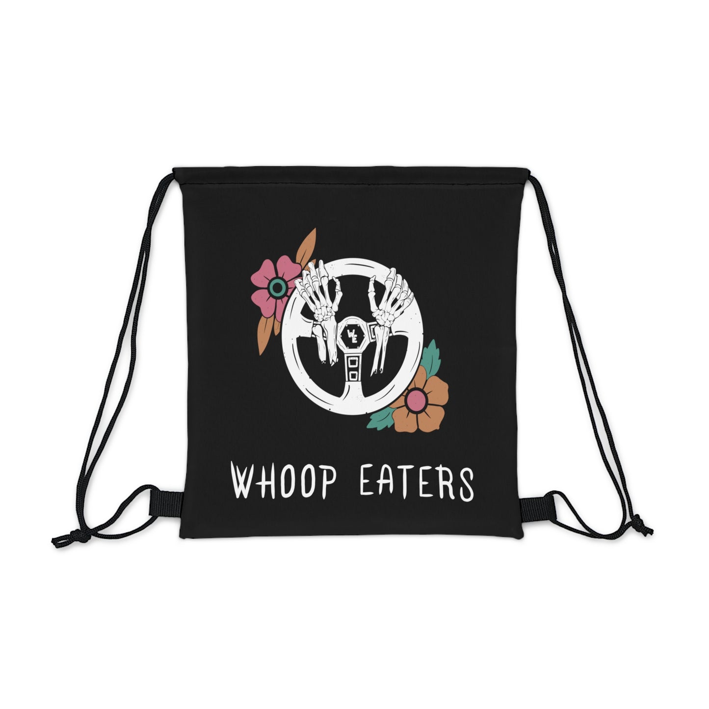 Floral Logo Drawstring Backpack
