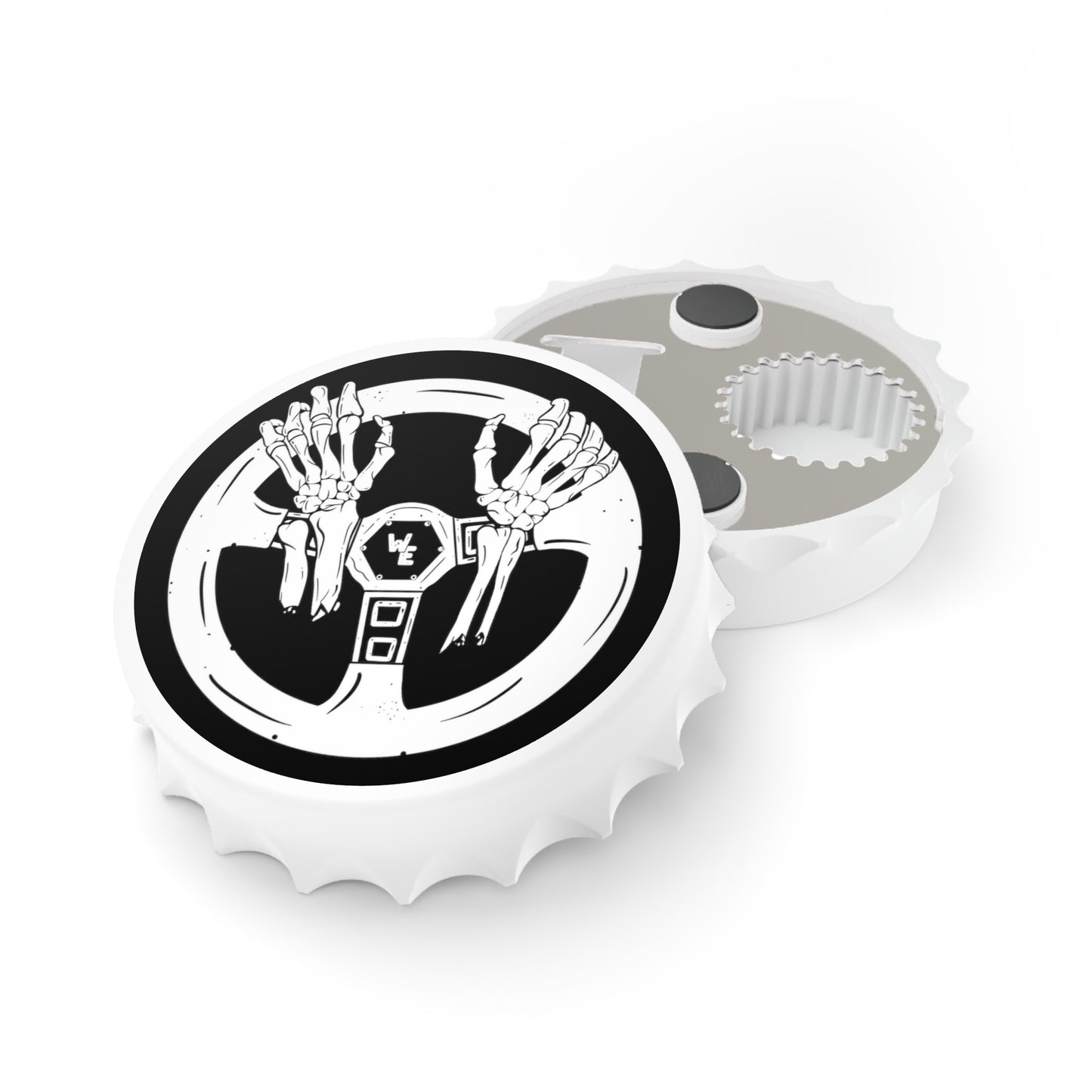 White Classic Logo Bottle Opener