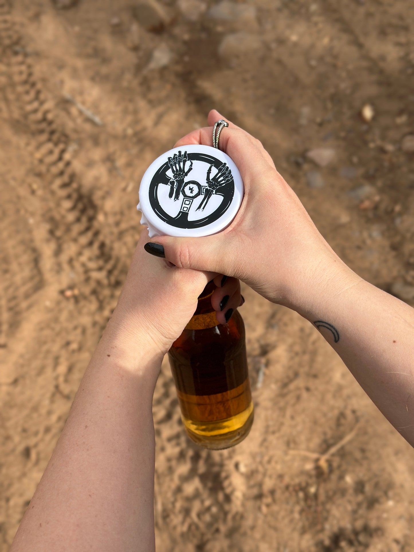 Black Classic Logo Bottle Opener